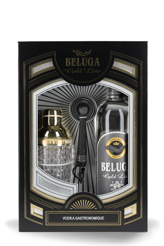 Beluga Gold Line mit Shaker 40% vol. 0.7l